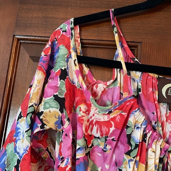 Blu Moon cold shoulder smocked hips mini dress size S - Picture 5 of 7